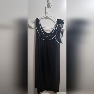 En Focus Women Black Bow Shoulder Dress 16W